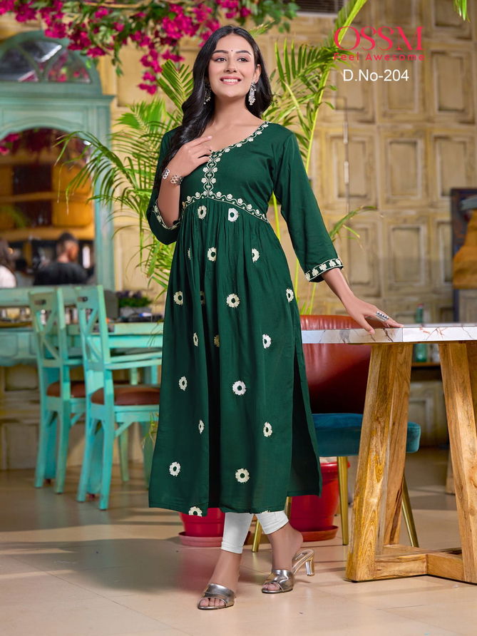 Ossm Celebrations Vol 2 Alia Cut Designer Kurtis Catalog
